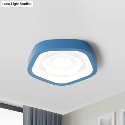 DecorBites™ DecorBites™ Nordic Style LED Flush Mount Bedroom Ceiling Light with Rose Shade - Perfect for Kids