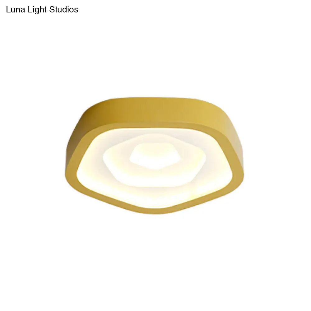 DecorBites™ DecorBites™ Nordic Style LED Flush Mount Bedroom Ceiling Light with Rose Shade - Perfect for Kids