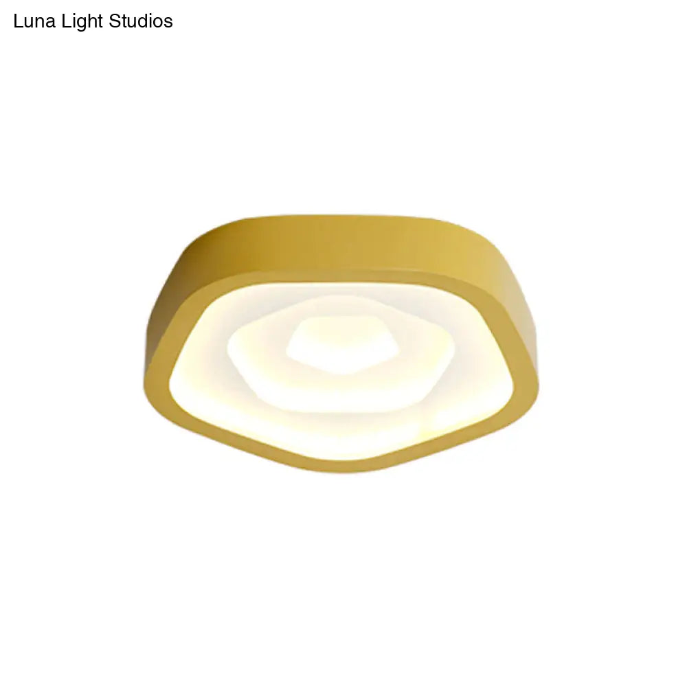 DecorBites™ DecorBites™ Nordic Style LED Flush Mount Bedroom Ceiling Light with Rose Shade - Perfect for Kids