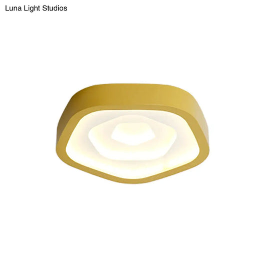 DecorBites™ DecorBites™ Nordic Style LED Flush Mount Bedroom Ceiling Light with Rose Shade - Perfect for Kids