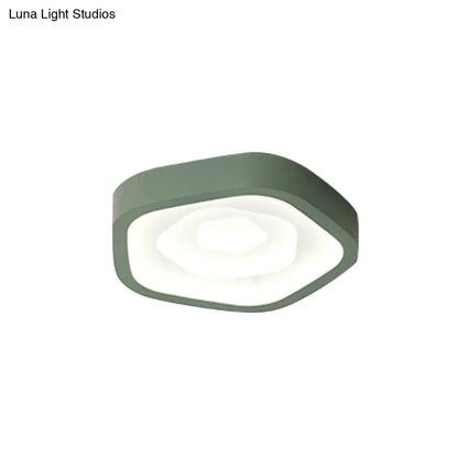 DecorBites™ DecorBites™ Nordic Style LED Flush Mount Bedroom Ceiling Light with Rose Shade - Perfect for Kids