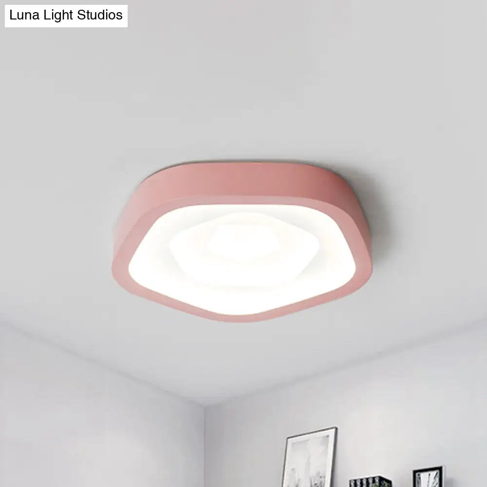 DecorBites™ DecorBites™ Nordic Style LED Flush Mount Bedroom Ceiling Light with Rose Shade - Perfect for Kids