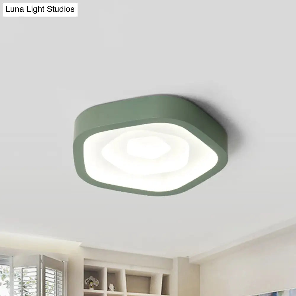 DecorBites™ DecorBites™ Nordic Style LED Flush Mount Bedroom Ceiling Light with Rose Shade - Perfect for Kids