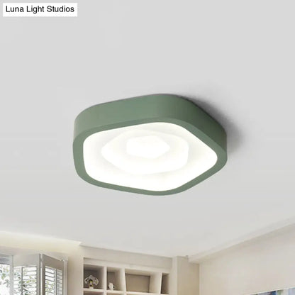 DecorBites™ DecorBites™ Nordic Style LED Flush Mount Bedroom Ceiling Light with Rose Shade - Perfect for Kids
