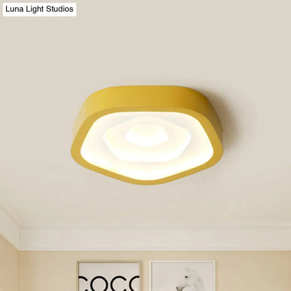 DecorBites™ DecorBites™ Nordic Style LED Flush Mount Bedroom Ceiling Light with Rose Shade - Perfect for Kids