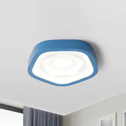 DecorBites™ DecorBites™ Nordic Style LED Flush Mount Bedroom Ceiling Light with Rose Shade - Perfect for Kids