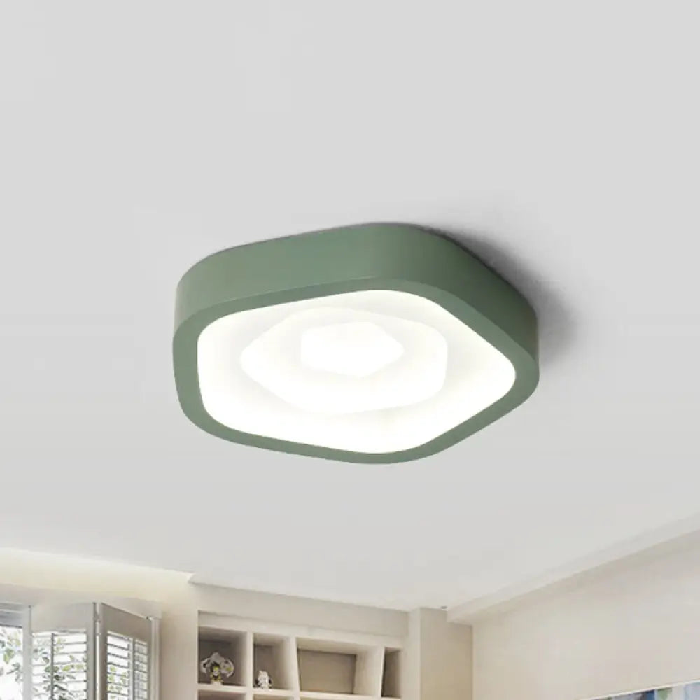 DecorBites™ DecorBites™ Nordic Style LED Flush Mount Bedroom Ceiling Light with Rose Shade - Perfect for Kids