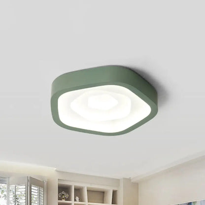 DecorBites™ DecorBites™ Nordic Style LED Flush Mount Bedroom Ceiling Light with Rose Shade - Perfect for Kids