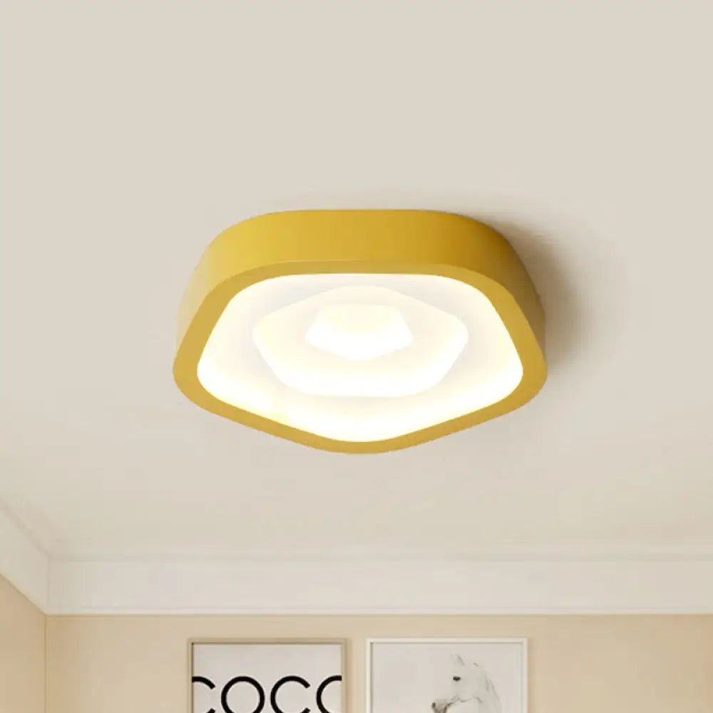 DecorBites™ DecorBites™ Nordic Style LED Flush Mount Bedroom Ceiling Light with Rose Shade - Perfect for Kids