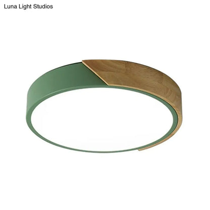 Lámpara de techo LED empotrada de estilo nórdico DecorBites™ – Iluminación redonda metálica para dormitorio