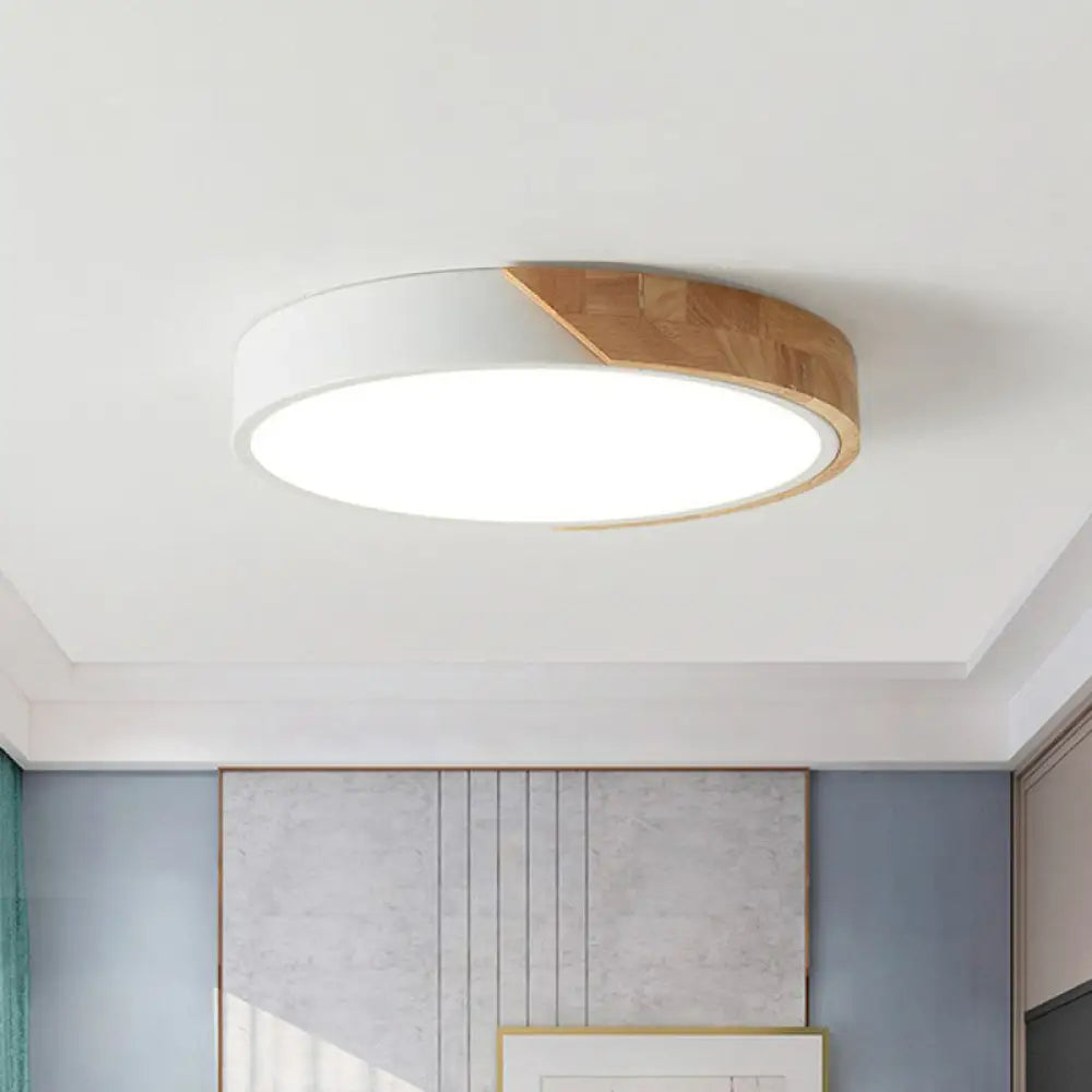 Lámpara de techo LED empotrada de estilo nórdico DecorBites™ – Iluminación redonda metálica para dormitorio