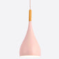 Nordic Style Metal Teardrop Hanging Light with Wooden Top - 1 Light Pendant Lamp for Restaurants