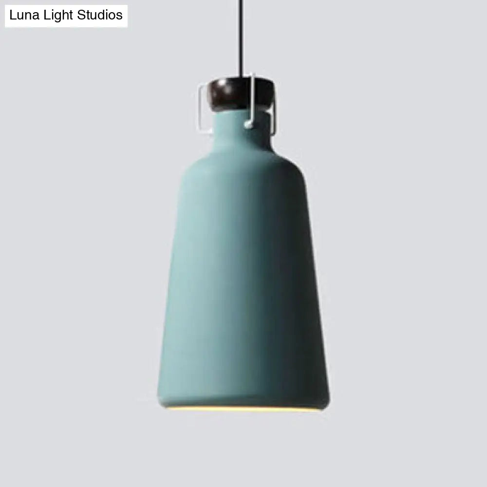 Nordic Style Pendant Light - Metallic Jar Shape, Ideal for Kitchen Dining Table