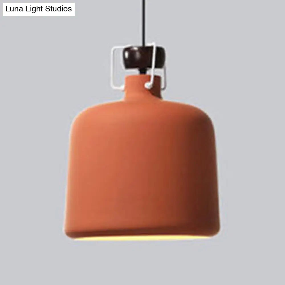 Nordic Style Pendant Light - Metallic Jar Shape, Ideal for Kitchen Dining Table