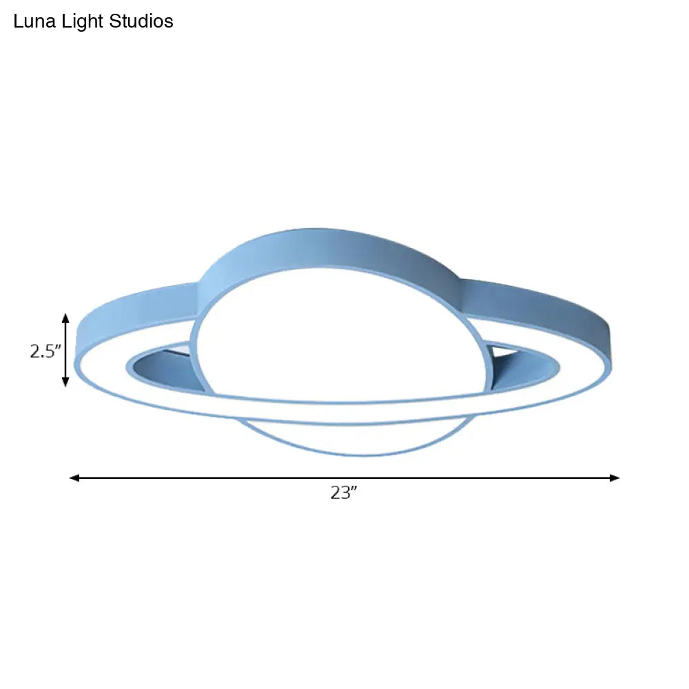 DecorBites™ DecorBites™ Nordic Style Planet Shaped LED Ceiling Light for Kid's Bedroom - White/Pink/Yellow/Blue