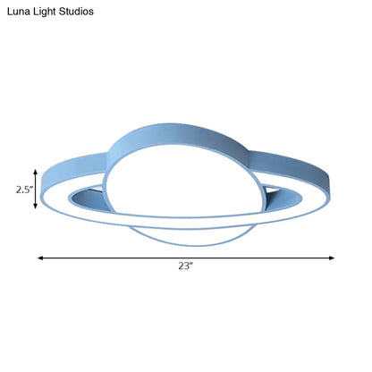 DecorBites™ DecorBites™ Nordic Style Planet Shaped LED Ceiling Light for Kid's Bedroom - White/Pink/Yellow/Blue