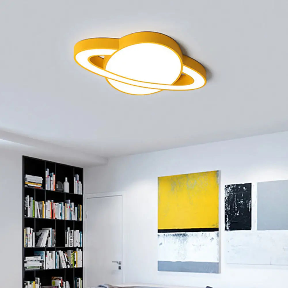 DecorBites™ DecorBites™ Nordic Style Planet Shaped LED Ceiling Light for Kid's Bedroom - White/Pink/Yellow/Blue