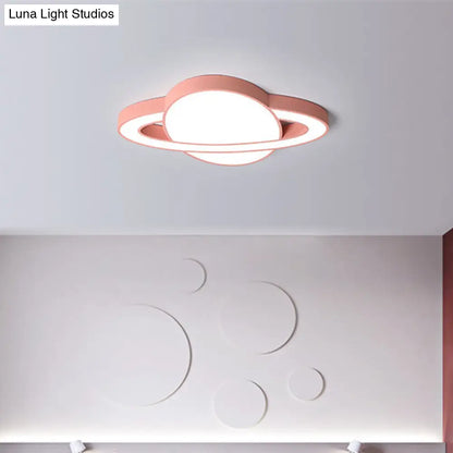 DecorBites™ DecorBites™ Nordic Style Planet Shaped LED Ceiling Light for Kid's Bedroom - White/Pink/Yellow/Blue
