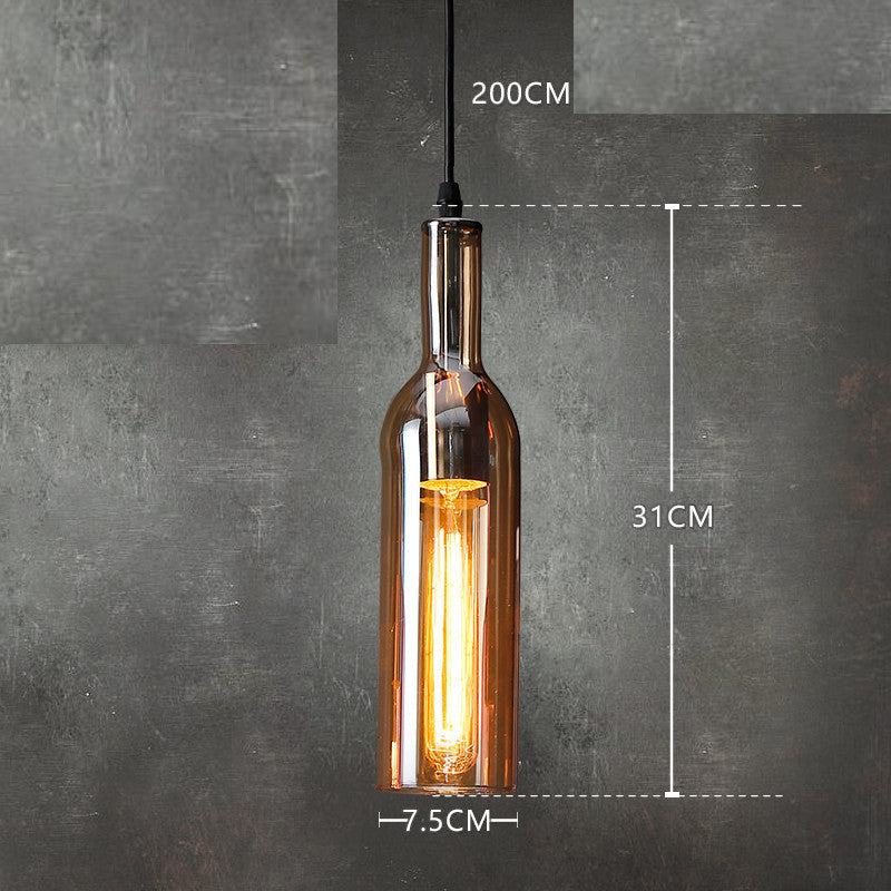 Amber Glass Wine Chandelier