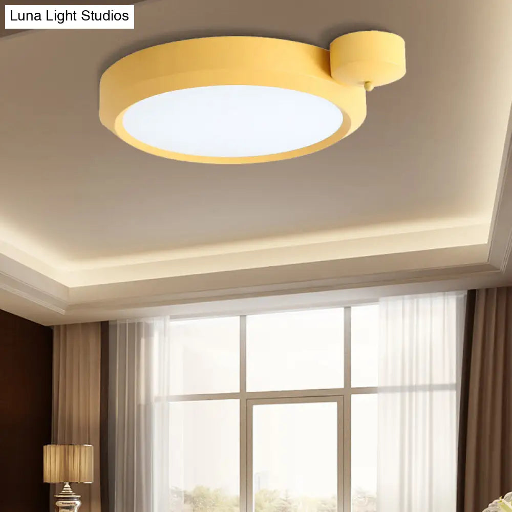 DecorBites™ DecorBites™ Nordic Style Round Flushmount LED Ceiling Light in Blue/Red/Yellow with Metal Finish - Available in 20.5" and 25" Sizes
