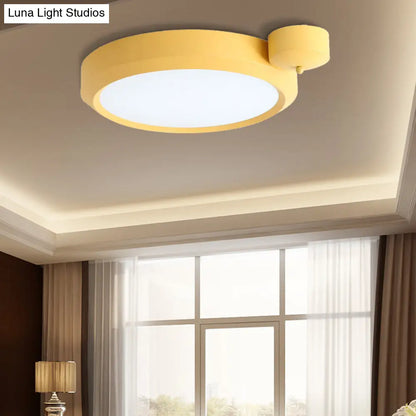 DecorBites™ DecorBites™ Nordic Style Round Flushmount LED Ceiling Light in Blue/Red/Yellow with Metal Finish - Available in 20.5" and 25" Sizes