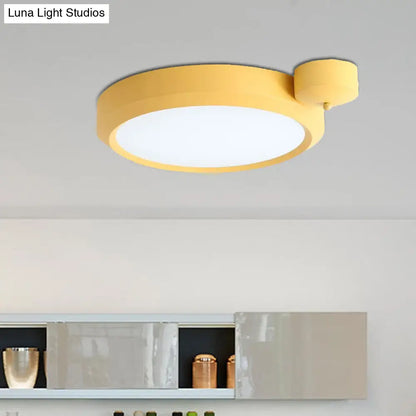 DecorBites™ DecorBites™ Nordic Style Round Flushmount LED Ceiling Light in Blue/Red/Yellow with Metal Finish - Available in 20.5" and 25" Sizes