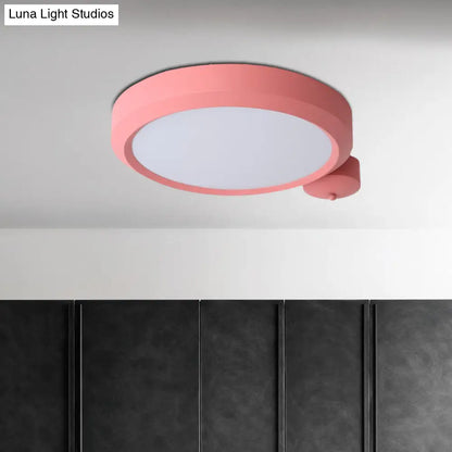 DecorBites™ DecorBites™ Nordic Style Round Flushmount LED Ceiling Light in Blue/Red/Yellow with Metal Finish - Available in 20.5" and 25" Sizes