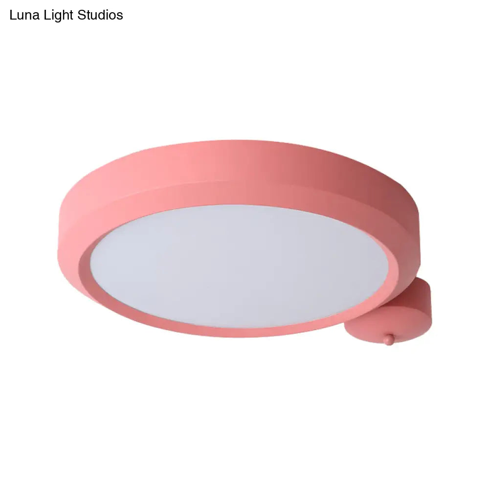 DecorBites™ DecorBites™ Nordic Style Round Flushmount LED Ceiling Light in Blue/Red/Yellow with Metal Finish - Available in 20.5" and 25" Sizes