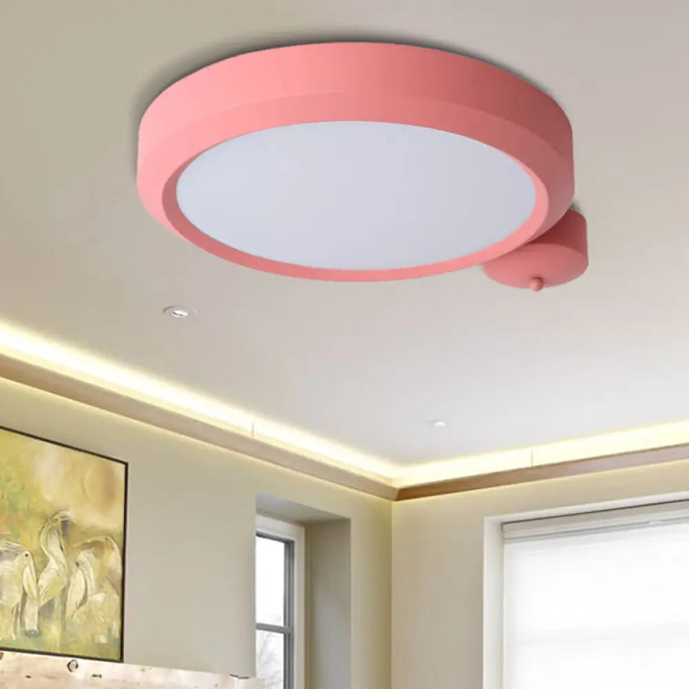 DecorBites™ DecorBites™ Nordic Style Round Flushmount LED Ceiling Light in Blue/Red/Yellow with Metal Finish - Available in 20.5" and 25" Sizes