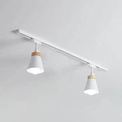 DecorBites™ DecorBites™ Nordic Style Semi Flush Mount Spotlight - Living Room Track Light with Cone Metal Shade, Various Configurations
