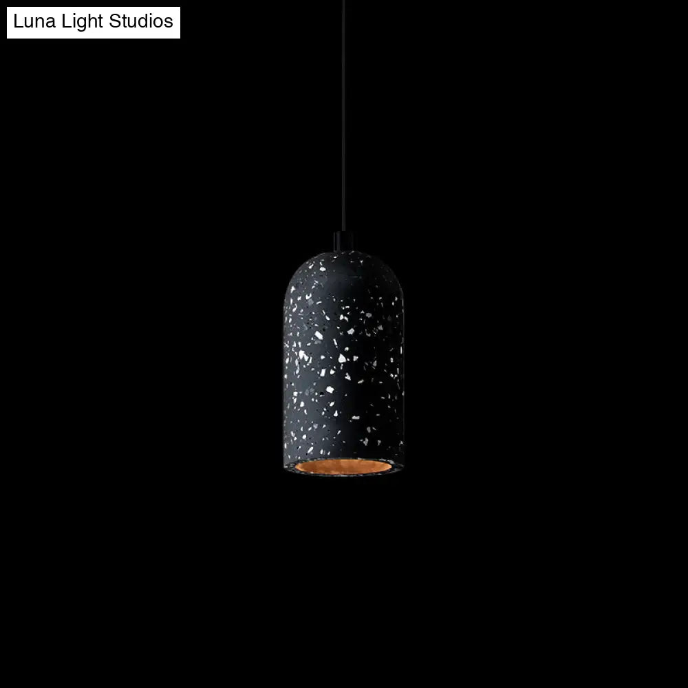 Nordic-Style Terrazzo Dome Pendant Light for Bedroom