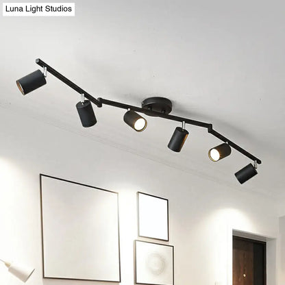 DecorBites™ DecorBites™ Nordic Style Tubular Metal Flush Mount 6-Light Ceiling Spotlight for Living Room