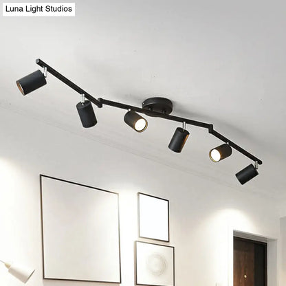 DecorBites™ DecorBites™ Nordic Style Tubular Metal Flush Mount 6-Light Ceiling Spotlight for Living Room