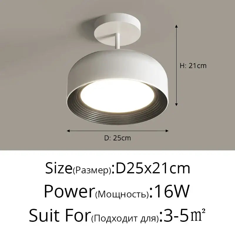 White modern ceiling-mounted led circular chandelier with metallic ring accent for dining room decorbites nordic style lighting
