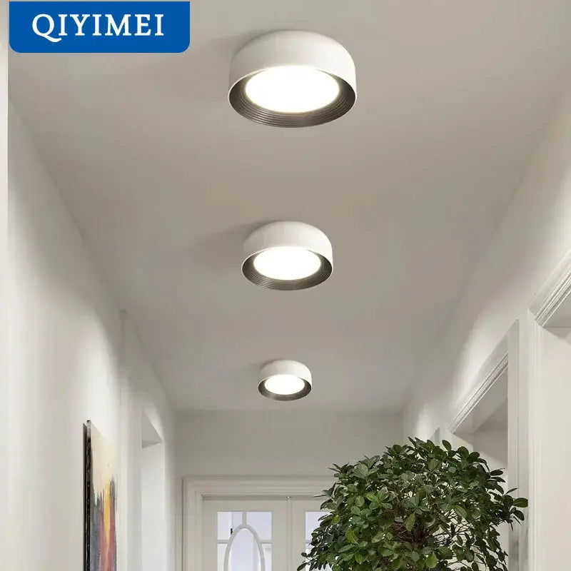 Nordic style white circular chandeliers with metallic rim by qiyimei for dining room lighting decorbites nordic style