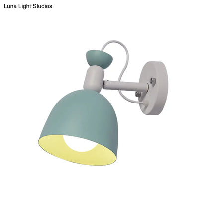 DecorBites™ DecorBites™ Nordic Stylish Dome Metal Wall Lamp with 1 Light Fixture in Black/White for Bedroom