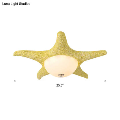 DecorBites™ DecorBites™ Nordic Stylish Starfish Kid's Flush Mount Ceiling Light Fixture