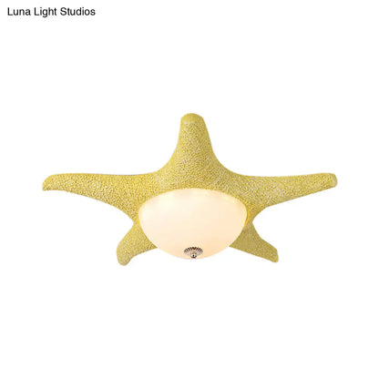 DecorBites™ DecorBites™ Nordic Stylish Starfish Kid's Flush Mount Ceiling Light Fixture