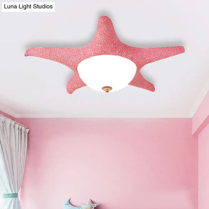 DecorBites™ DecorBites™ Nordic Stylish Starfish Kid's Flush Mount Ceiling Light Fixture