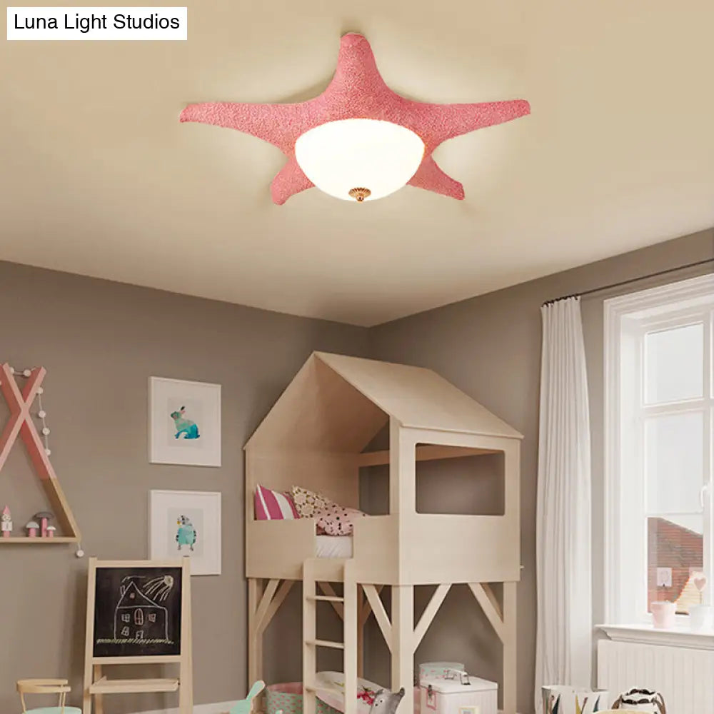 DecorBites™ DecorBites™ Nordic Stylish Starfish Kid's Flush Mount Ceiling Light Fixture