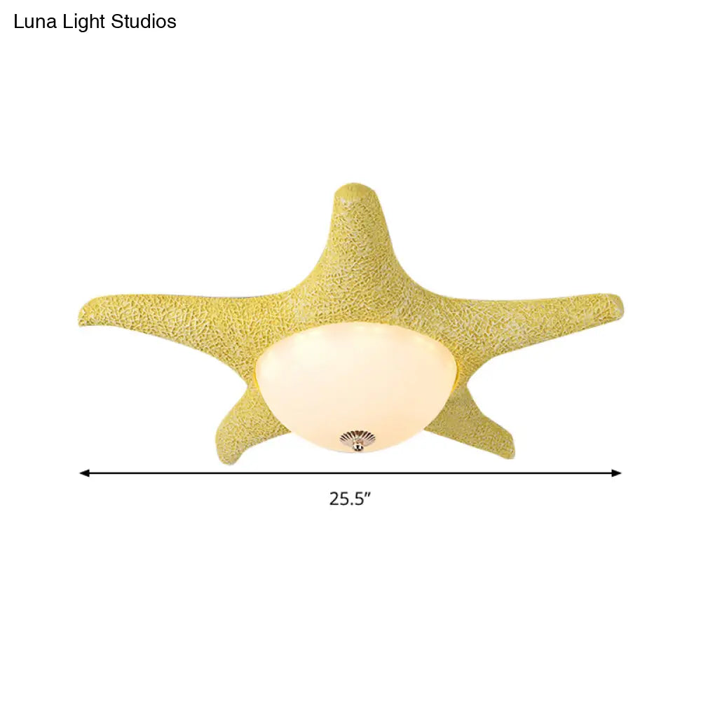 DecorBites™ DecorBites™ Nordic Stylish Starfish Kid's Flush Mount Ceiling Light Fixture