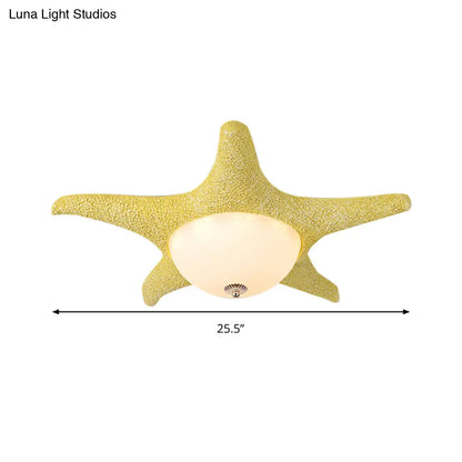 DecorBites™ DecorBites™ Nordic Stylish Starfish Kid's Flush Mount Ceiling Light Fixture
