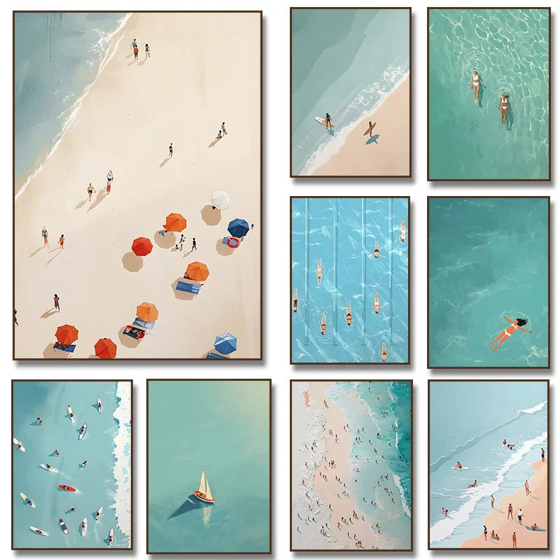 Nordic Summer Wall Art Prints for Living Room - Posters