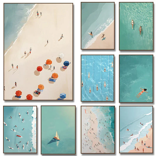 Nordic Summer Wall Art Prints for Living Room - Posters