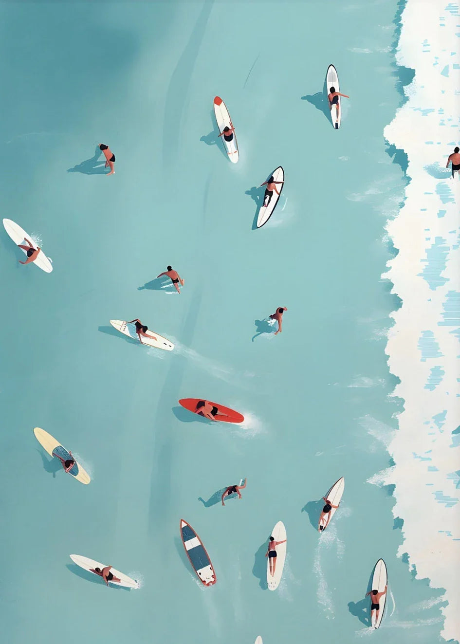 Nordic Summer Wall Art Prints for Living Room - by-4 / 20X30cm Unframed - Posters