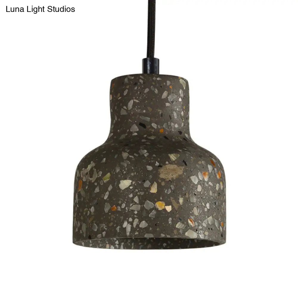 Nordic Terrazzo Hanging Lamp - Black/Red/Pink with Down Lighting Pendant - Perfect for Dining Table - 1 Bulb