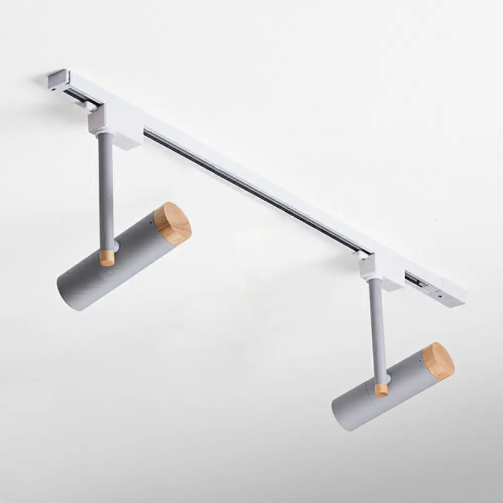 DecorBites™ DecorBites™ Nordic Tubular Spotlight with Wood Cap - Semi Flush Mount for Living Room Track Lighting