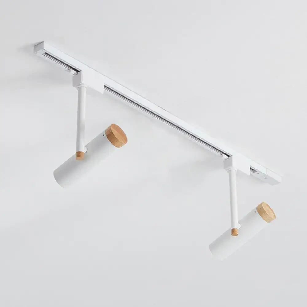 DecorBites™ DecorBites™ Nordic Tubular Spotlight with Wood Cap - Semi Flush Mount for Living Room Track Lighting