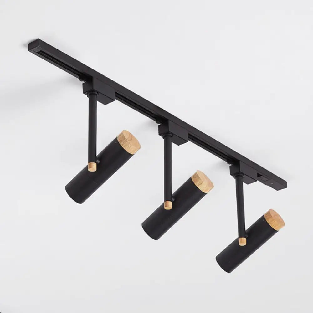 DecorBites™ DecorBites™ Nordic Tubular Spotlight with Wood Cap - Semi Flush Mount for Living Room Track Lighting