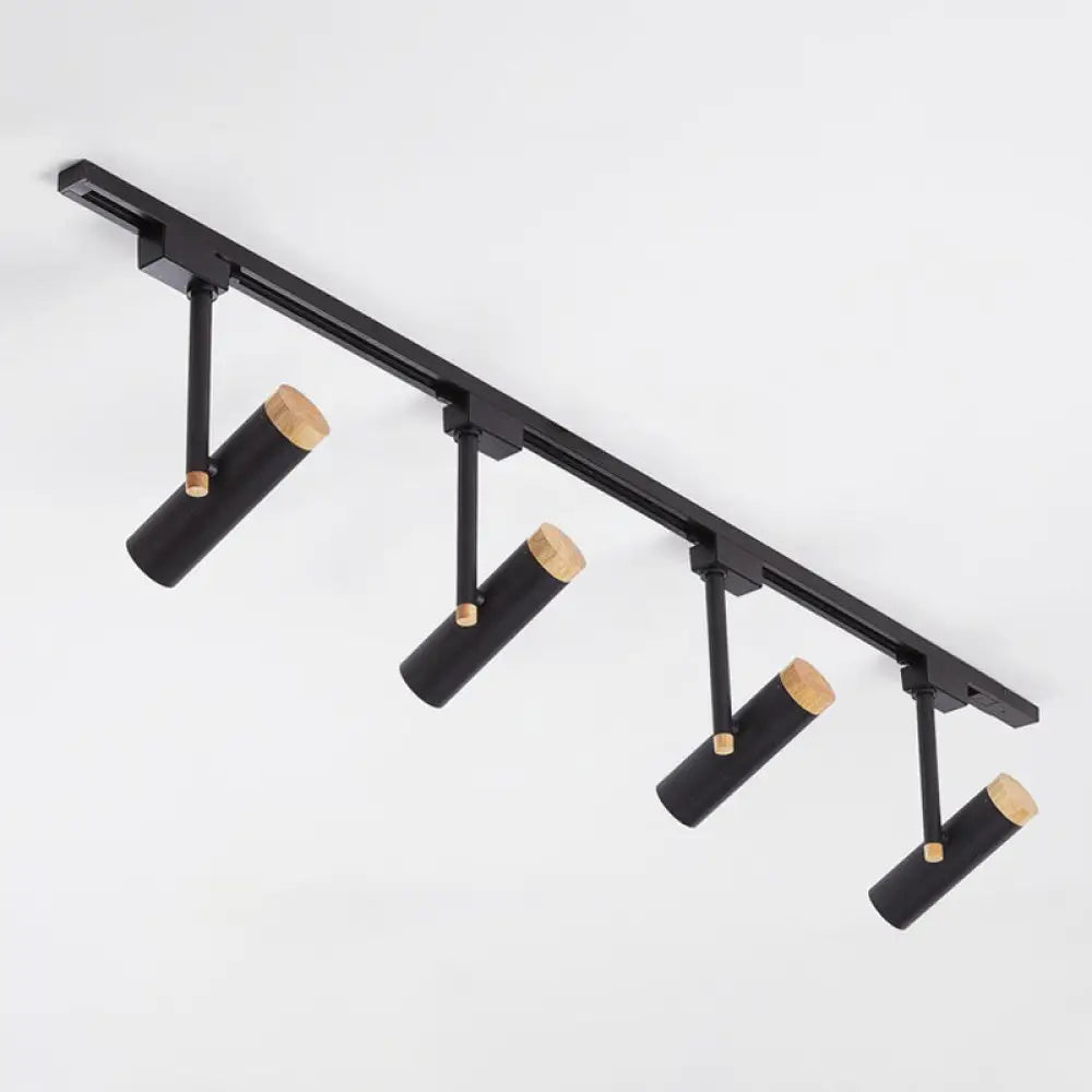 DecorBites™ DecorBites™ Nordic Tubular Spotlight with Wood Cap - Semi Flush Mount for Living Room Track Lighting